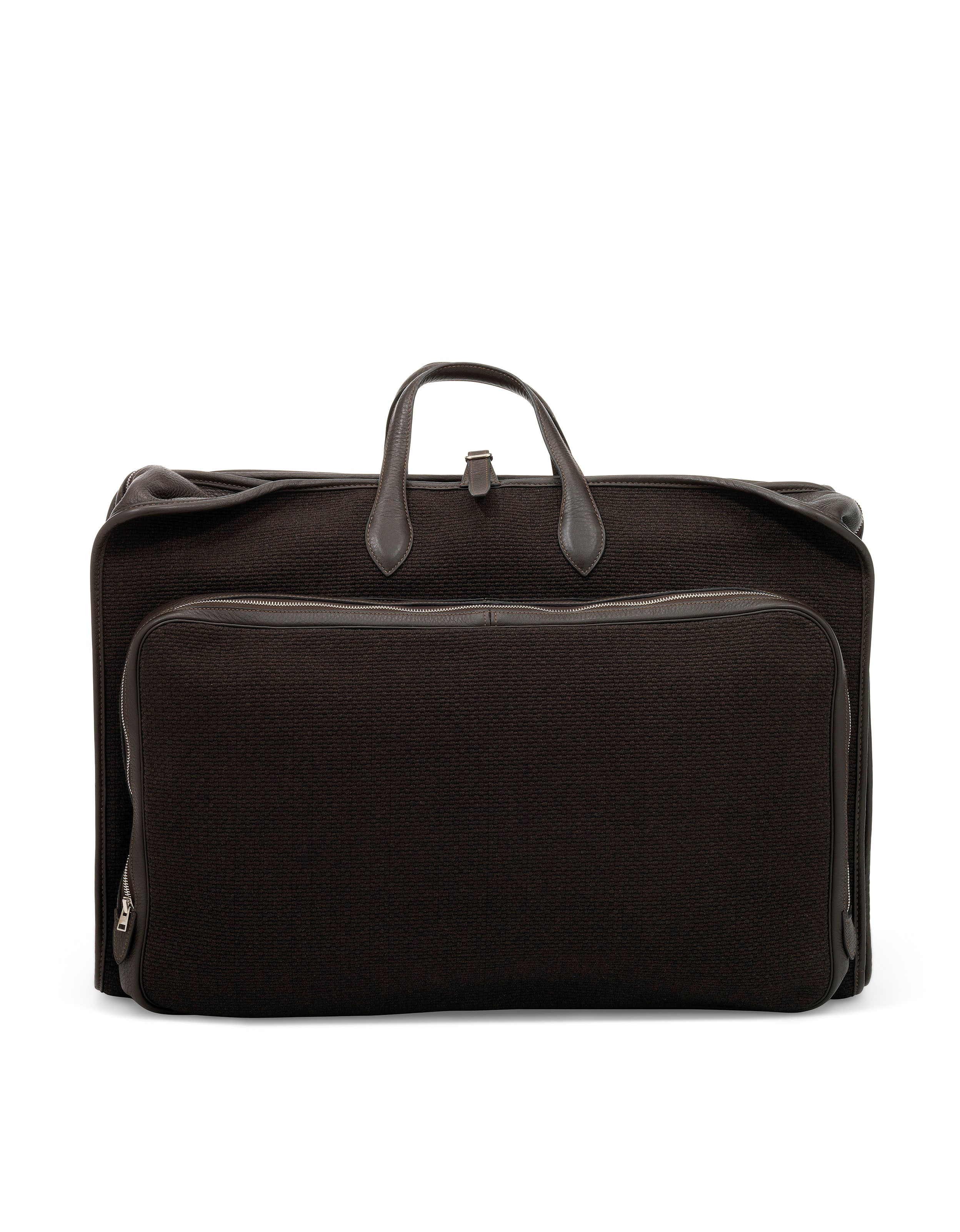 AN ÉBÈNE NEGONDA LEATHER & WOOL SUITCASE 60 WITH PALLADIUM HARDWARE