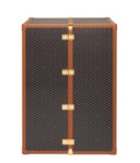 A CUSTOM GOYARDINE CANVAS CHAMPAGNE TRUNK