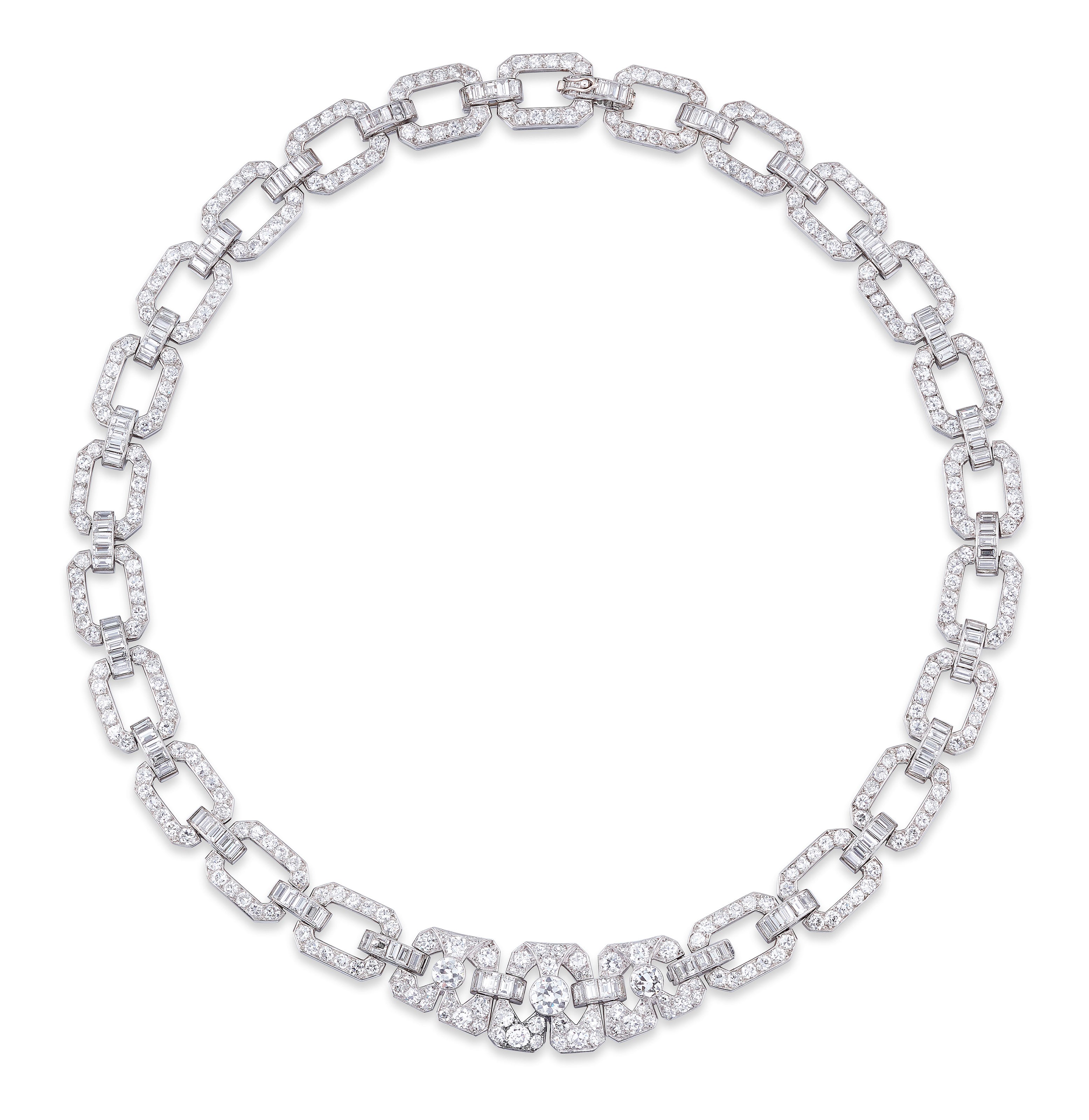 ART DECO DIAMOND NECKLACE, RUBEL FRÈRES