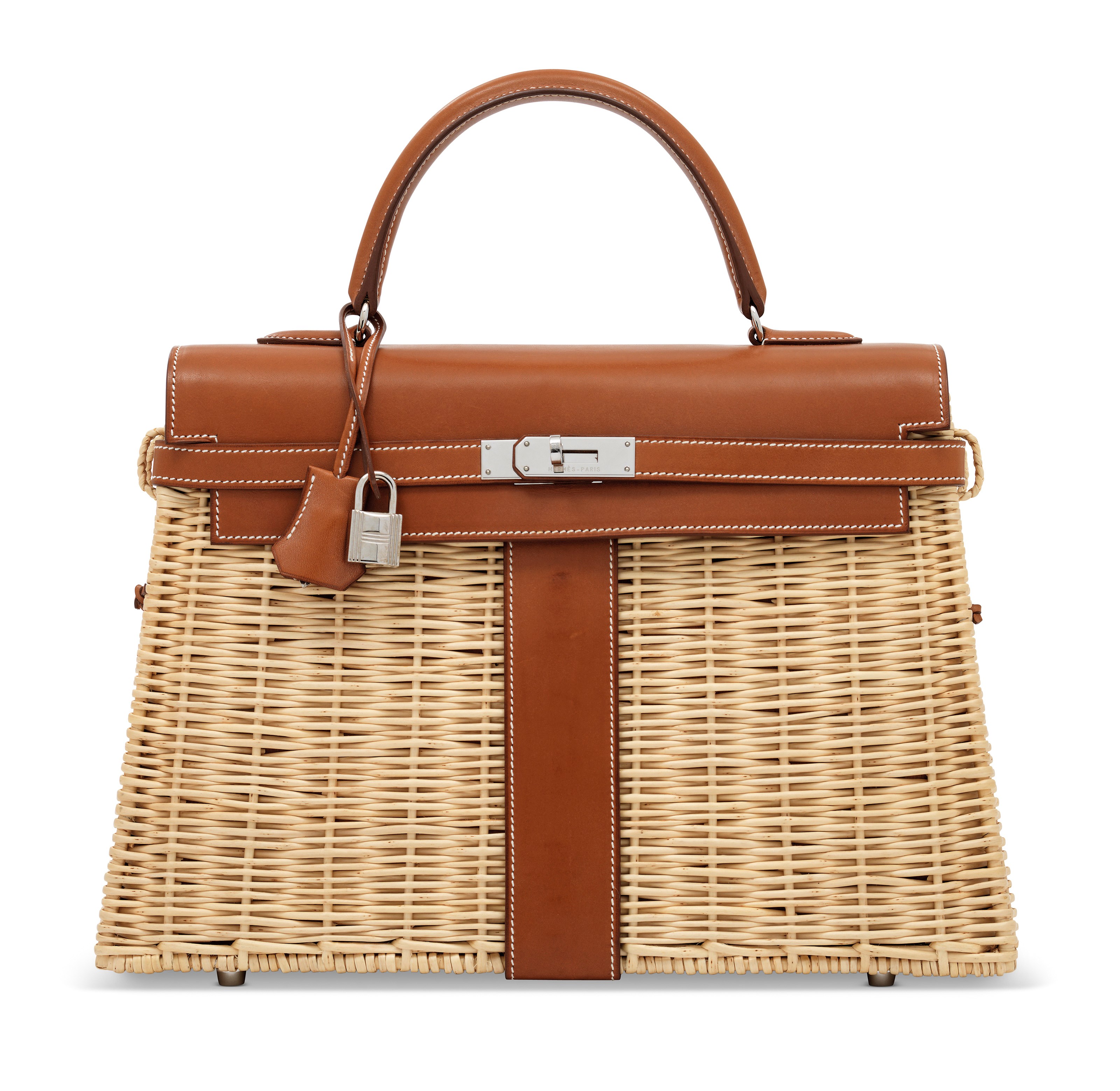 A LIMITED EDITION BARÉNIA & OSIER PICNIC KELLY 35 WITH PALLADIUM HARDWARE