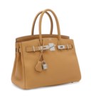 A TABAC CAMEL CLÉMENCE LEATHER BIRKIN 30 WITH PALLADIUM HARDWARE