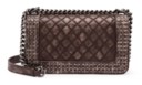 A RUNWAY PARIS-DALLAS BROWN LEATHER MEDIUM BOY WITH GUNMETAL HARDWARE