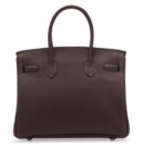 A CHOCOLAT TOGO LEATHER BIRKIN 30 WITH PALLADIUM HARDWARE