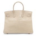 A MATTE BÉTON ALLIGATOR BIRKIN 35 WITH GOLD HARDWARE