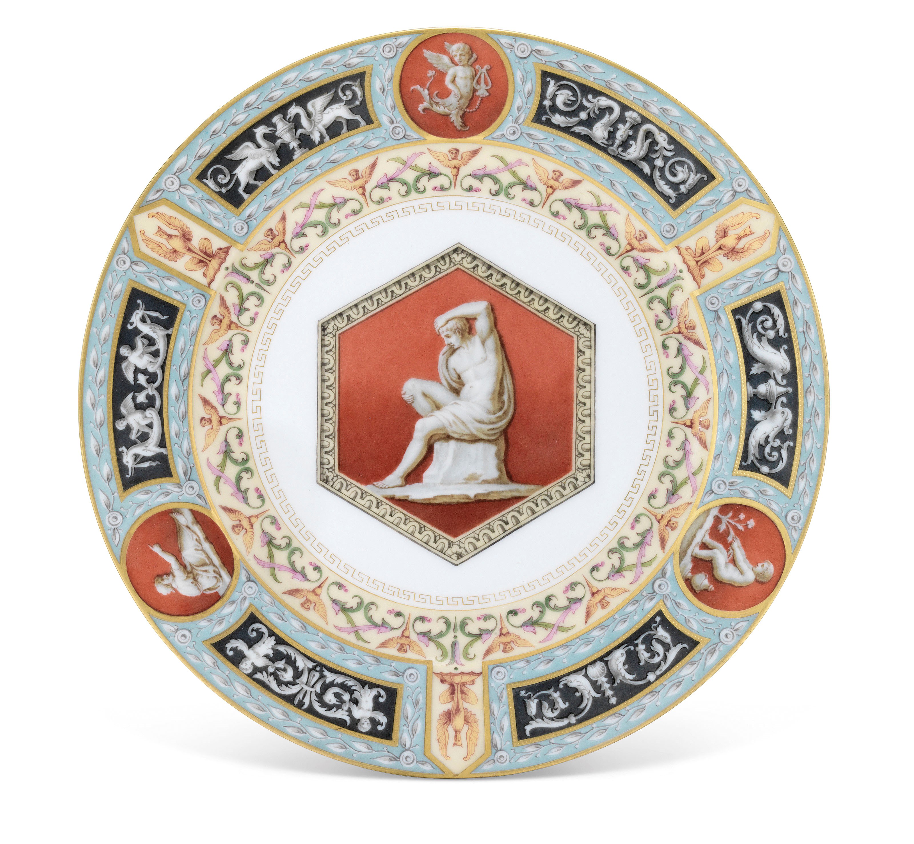 A PORCELAIN PLATE FROM THE RAPHAEL SERVICE
