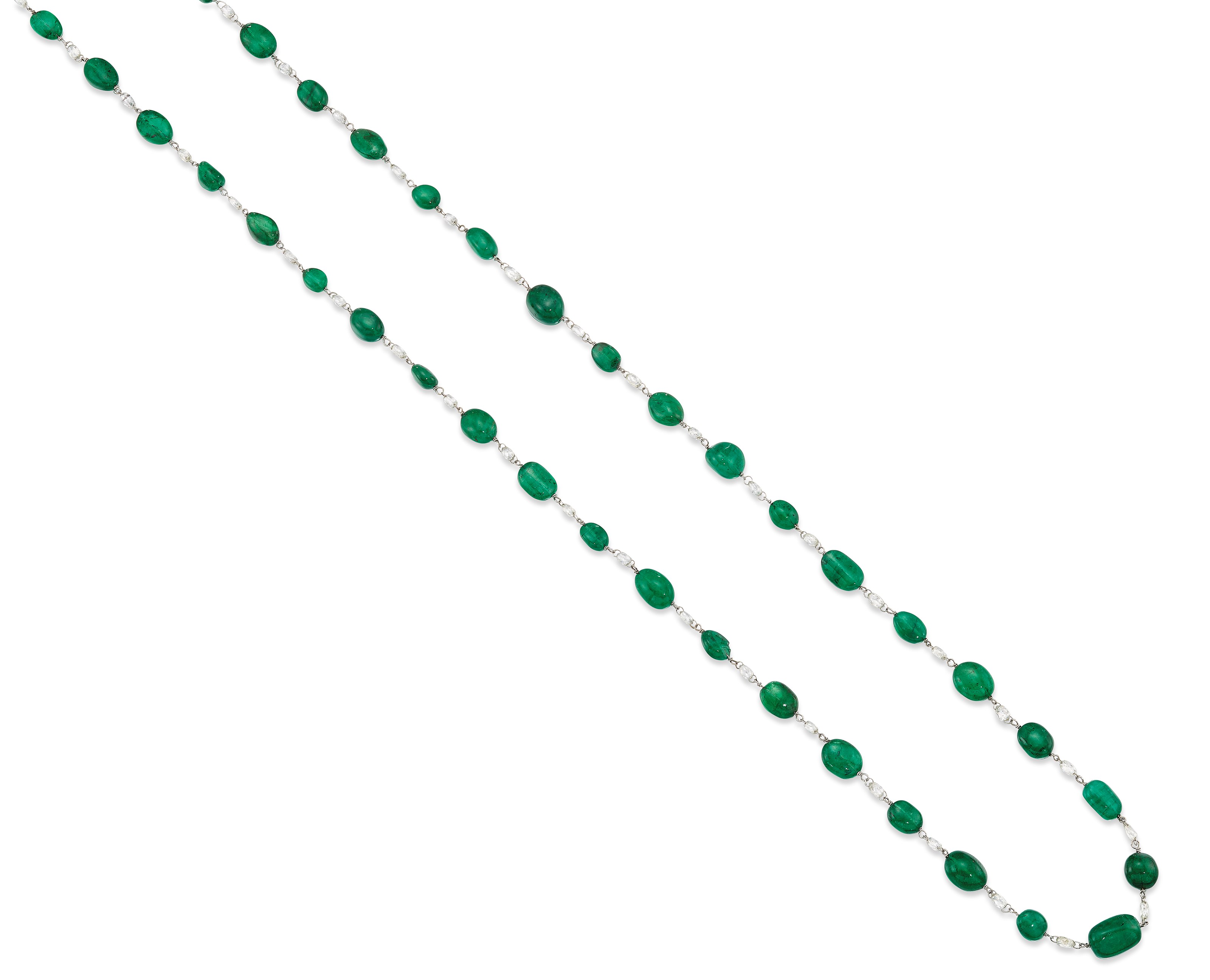 EMERALD AND DIAMOND NECKLACE