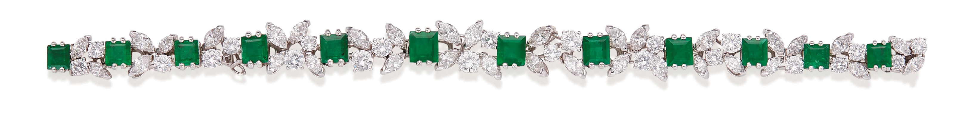 BRACELET ÉMERAUDES ET DIAMANTS