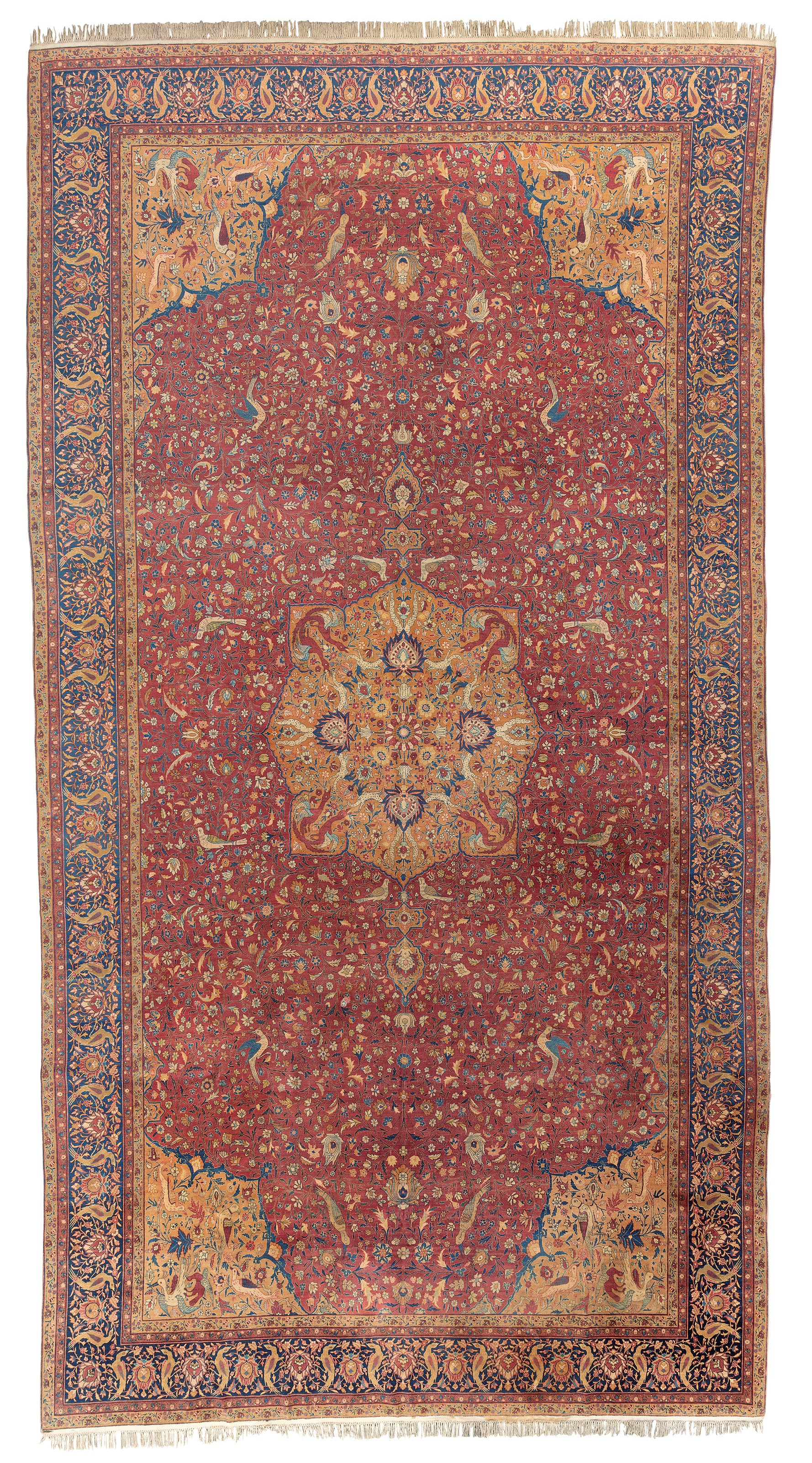 A LARGE TABRIZ CARPET