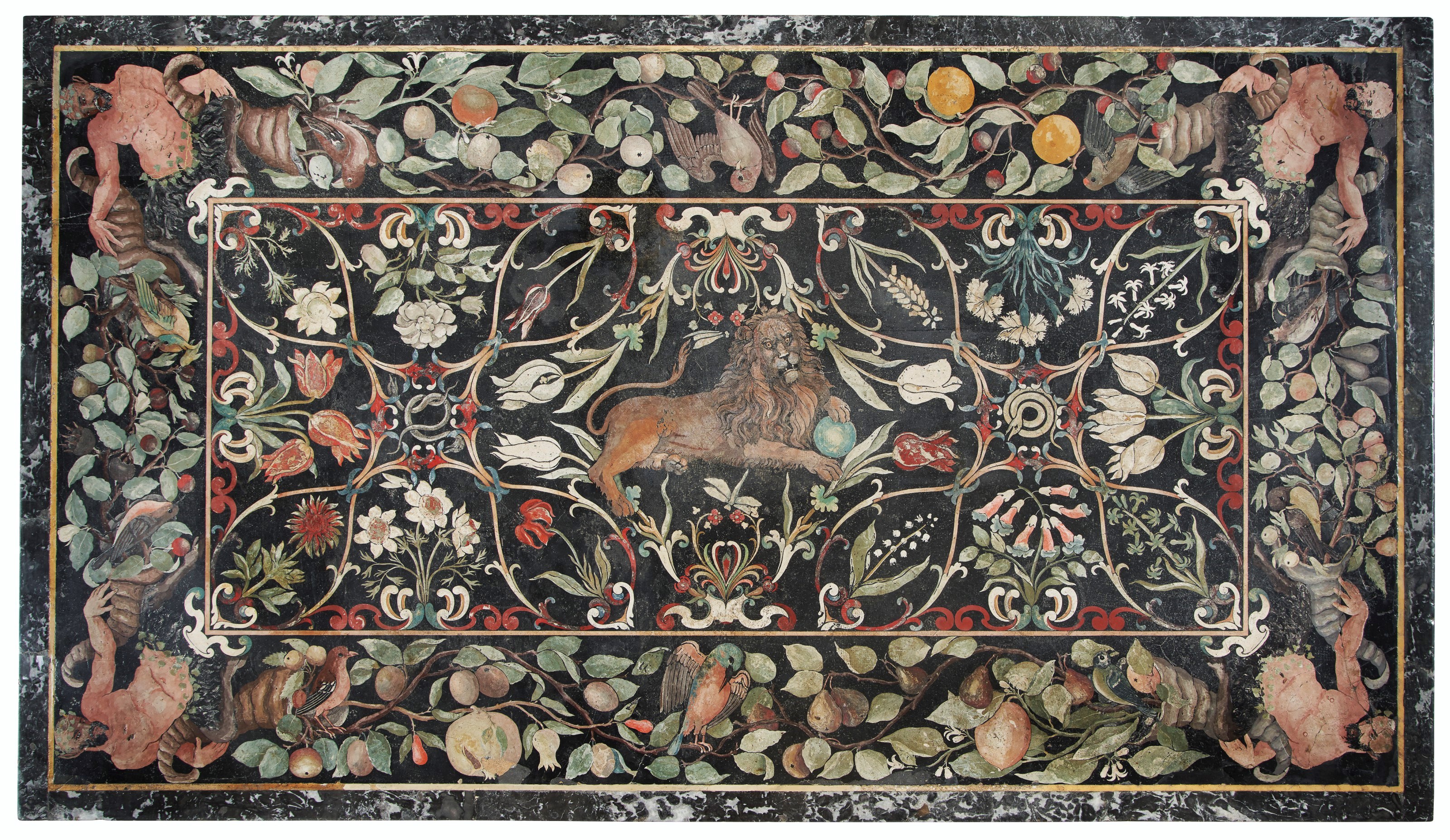 AN ITALIAN SCAGLIOLIA TABLE TOP