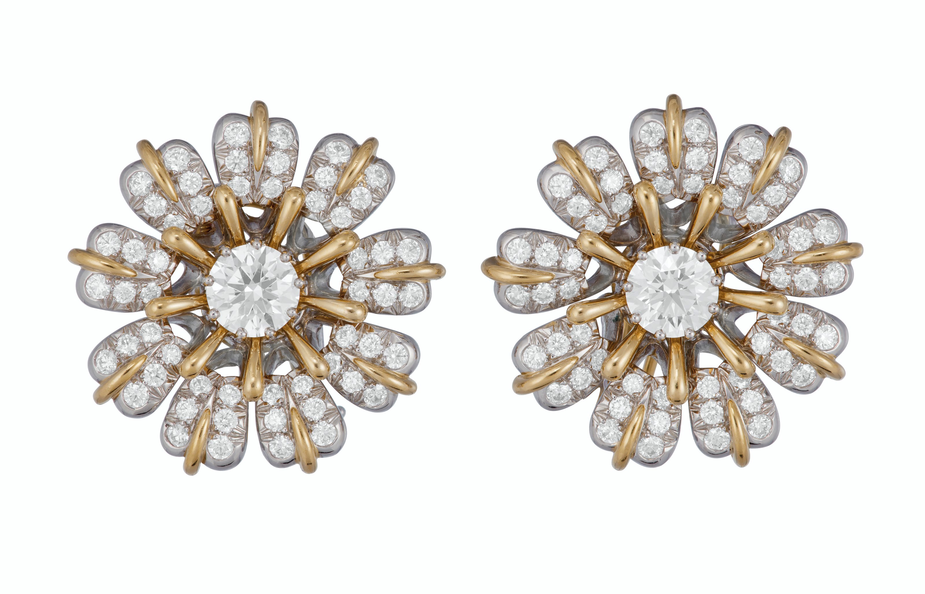DIAMOND FLOWER 'FLEURAGE' EARRINGS, JEAN SCHLUMBERGER, TIFFANY & CO.