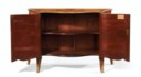 A GEORGE III ORMOLU-MOUNTED SATINWOOD, AMARANTH, WENGE AND MARQUETRY COMMODE