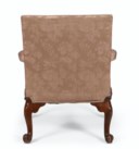 A GEORGE II WALNUT LIBRARY ARMCHAIR