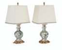 A PAIR OF FRENCH ORMOLU-MOUNTED CHINESE FAMILLE VERTE PORCELAIN VASES, MOUNTED AS LAMPS