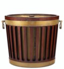 A GEORGE II BRASS-BOUND MAHOGANY BUCKET