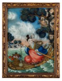 A PAIR OF CHINESE EXPORT REVERSE-GLASS PAINTINGS
