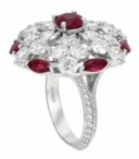 GRAFF RUBY AND DIAMOND 'SNOWFLAKE' RING