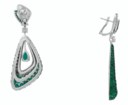 GRAFF EMERALD AND DIAMOND EARRINGS