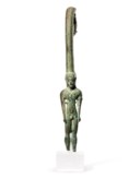 AN ETRUSCAN BRONZE HANDLE FRAGMENT