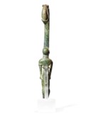 AN ETRUSCAN BRONZE HANDLE FRAGMENT
