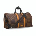 NIGO联名限量版棕色GIANT DAMIER帆布50公分KEEPALL BANDOULIÈRE包