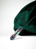 AN EXQUISITE CARTIER ART DECO MULTI-GEM AND DIAMOND EGYPTIAN REVIVAL BROOCH