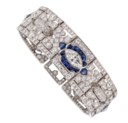 CARTIER ART DECO DIAMOND AND SAPPHIRE BRACELET