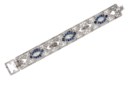 CARTIER ART DECO DIAMOND AND SAPPHIRE BRACELET