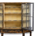 AN ENGLISH BLACK AND GILT-JAPANNED DISPLAY-CABINET