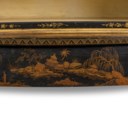 AN ENGLISH BLACK AND GILT-JAPANNED DISPLAY-CABINET