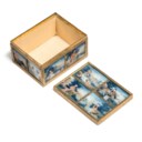A GEORGE III ORMOLU-MOUNTED CASKET SET WITH CHINESE EXPORT REVERSE-GLASS PAINTED PANELS