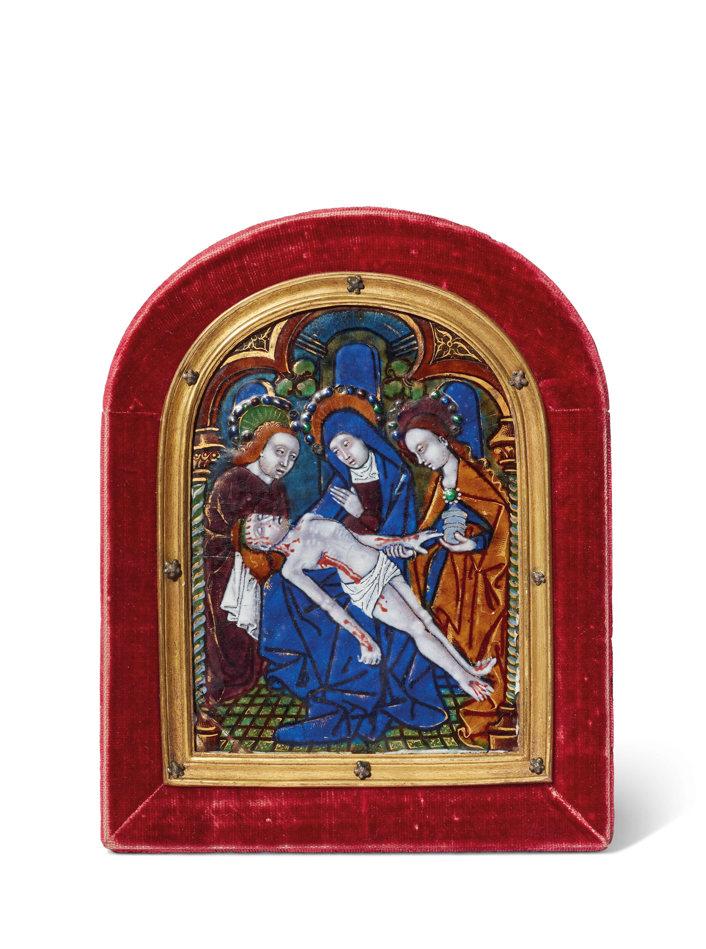 ATTRIBUÉE AU 'MAÎTRE AUX GRANDS FRONTS', LIMOGES, DÉBUT DU XVIe SIÈCLE