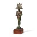 A LARGE EGYPTIAN BRONZE OSIRIS
