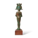 A LARGE EGYPTIAN BRONZE OSIRIS