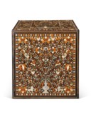 AN INDO-PORTUGUESE IVORY-INLAID EBONY CHEST