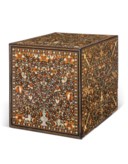 AN INDO-PORTUGUESE IVORY-INLAID EBONY CHEST