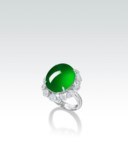 IMPORTANT JADEITE AND DIAMOND RING