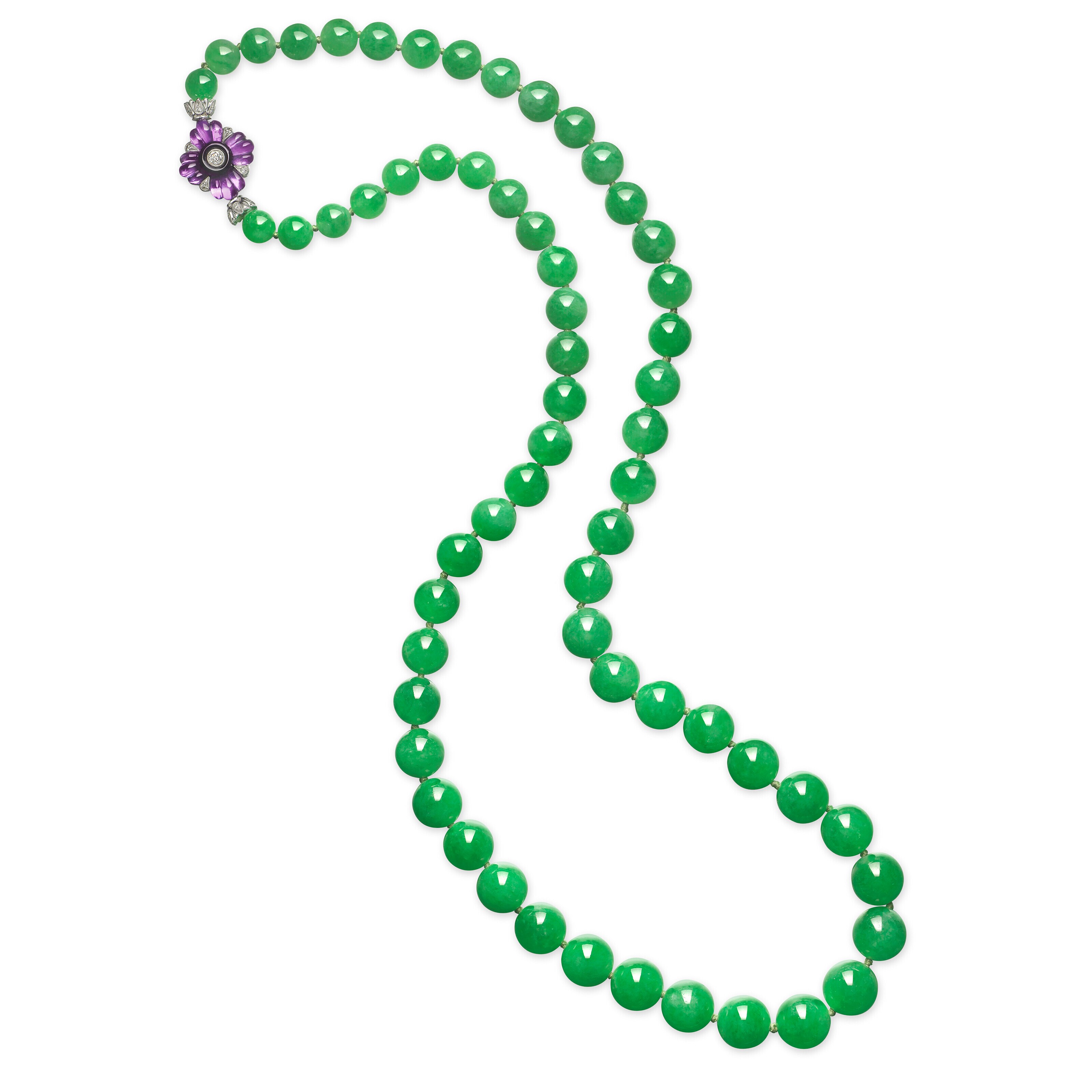 JADEITE BEAD AND MUTLI-GEM NECKLACE