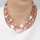 STYLISH CONCH PEARL AND DIAMOND NECKLACE