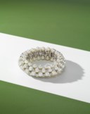ELEGANT CULTURED PEARL AND DIAMOND BRACELET, BY VAN CLEEF &amp; ARPELS