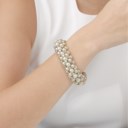 ELEGANT CULTURED PEARL AND DIAMOND BRACELET, BY VAN CLEEF &amp; ARPELS