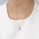 DIAMOND AND COLOURED DIAMOND PENDENT NECKLACE