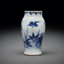 清順治 青花蓮塘花鳥圖瓶