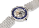 PATEK PHILIPPE, REF. 3897/2, A VERY FINE AND EXTREMELY RARE 18K WHITE GOLD, DIAMOND-SET, AND ENAMEL WRISTWATCH