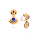 BULGARI SAPPHIRE AND DIAMOND EARRINGS