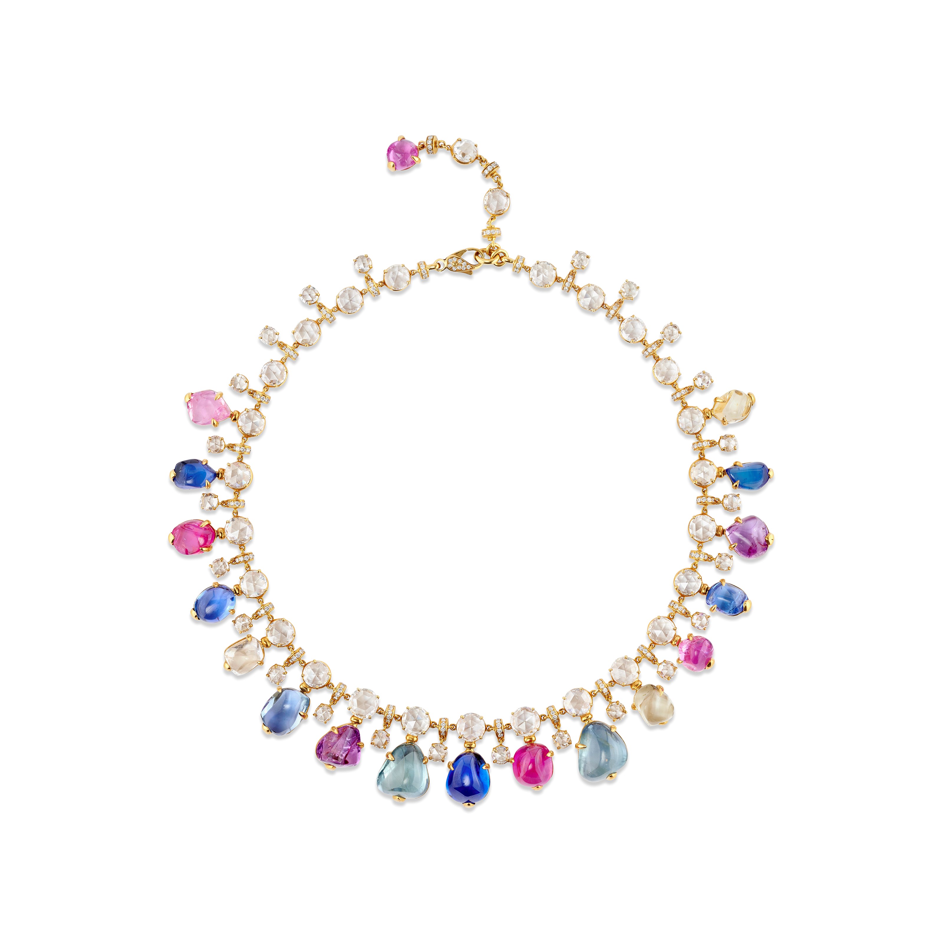 BULGARI SAPPHIRE AND DIAMOND NECKLACE