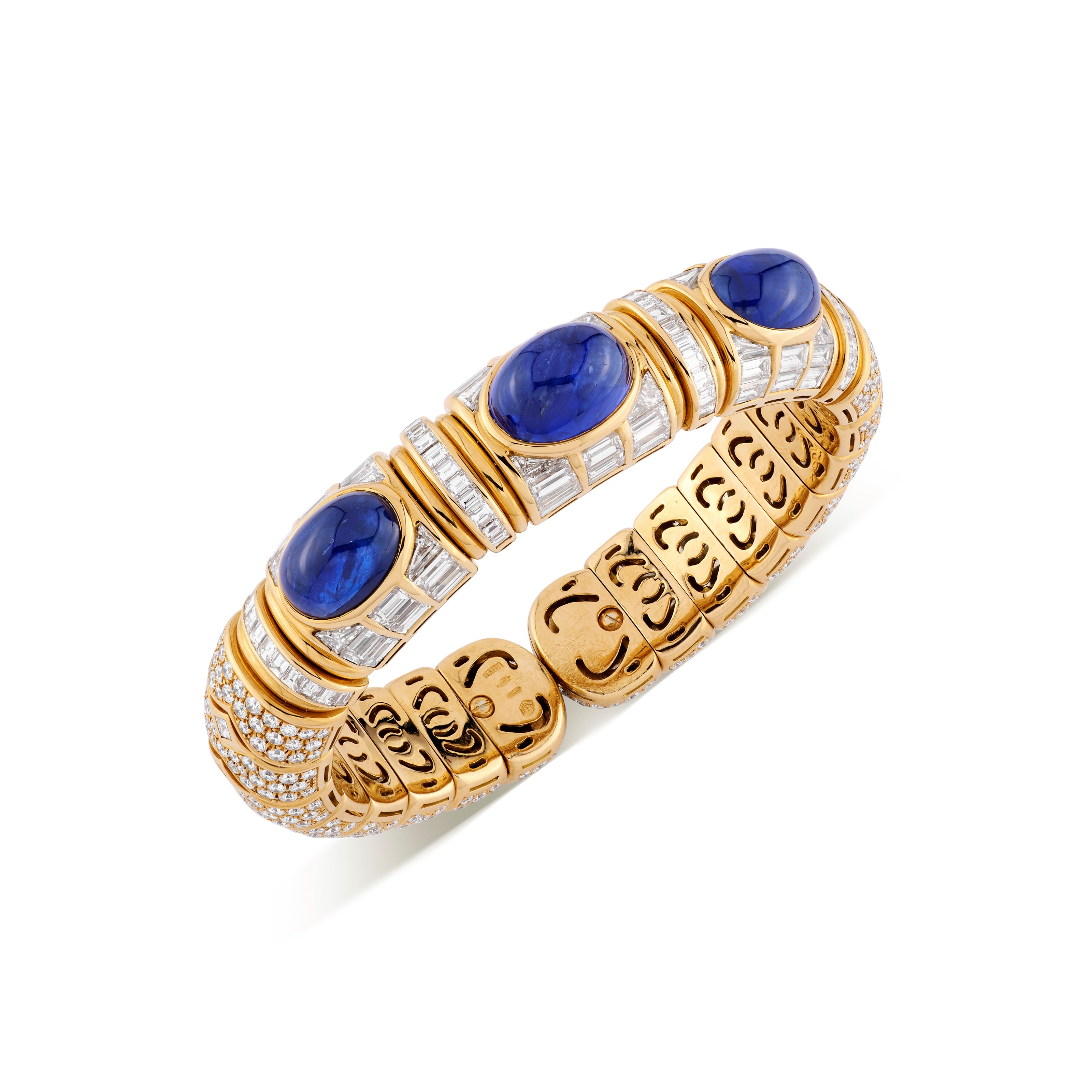 BULGARI SAPPHIRE AND DIAMOND BANGLE
