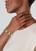 BULGARI EMERALD AND DIAMOND BANGLE