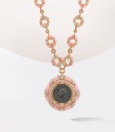 BULGARI SUITE OF PINK OPAL, DIAMOND AND COIN 'MONETE' JEWELLERY