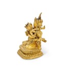 STATUE DE GUHYASAMAJA EN BRONZE DORÉ