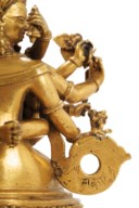 STATUE DE GUHYASAMAJA EN BRONZE DORÉ